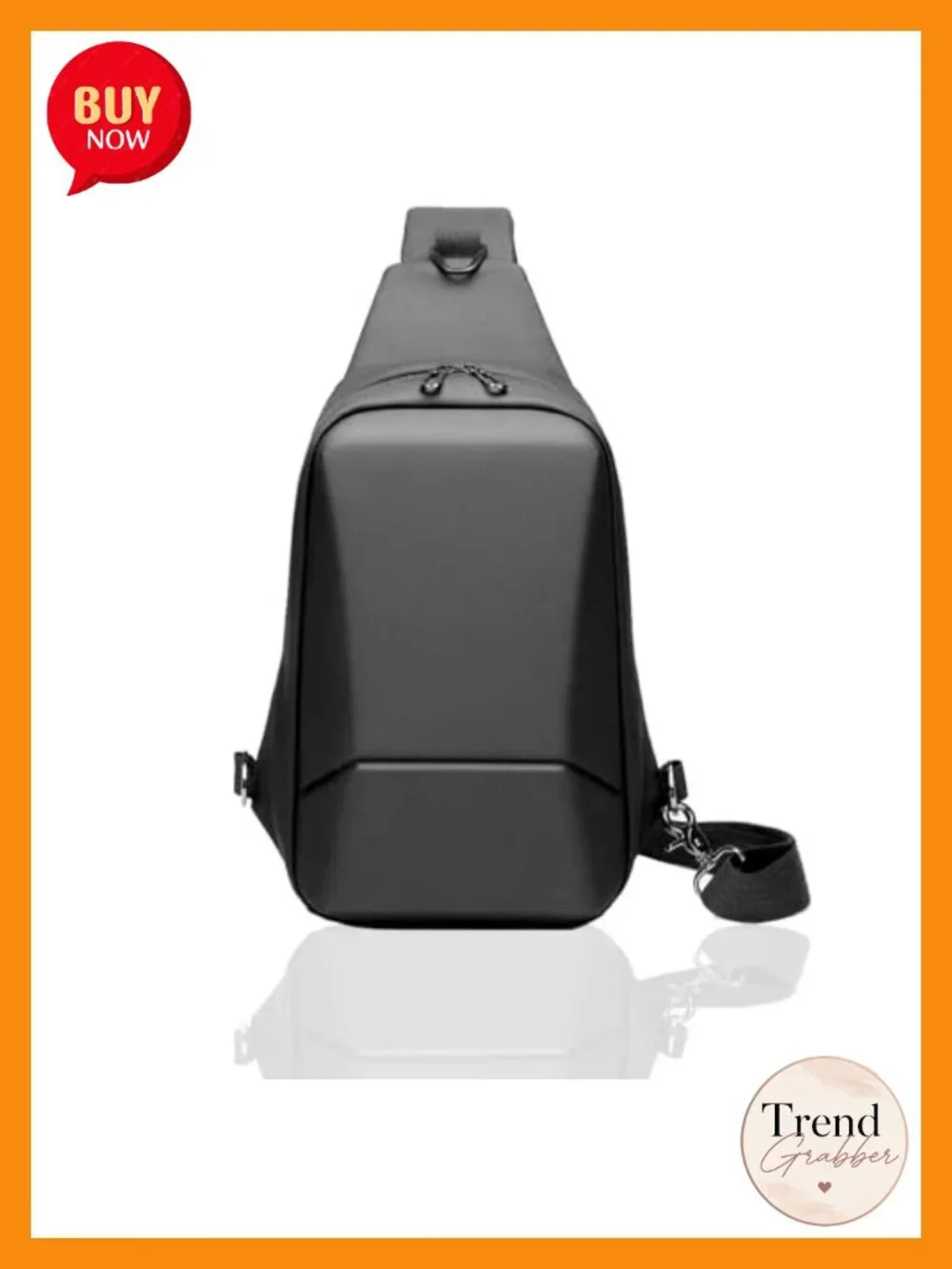 Hard Shell Sling Backpack Men's Tactical Messenger Bag Waterproof Shoulder Bag